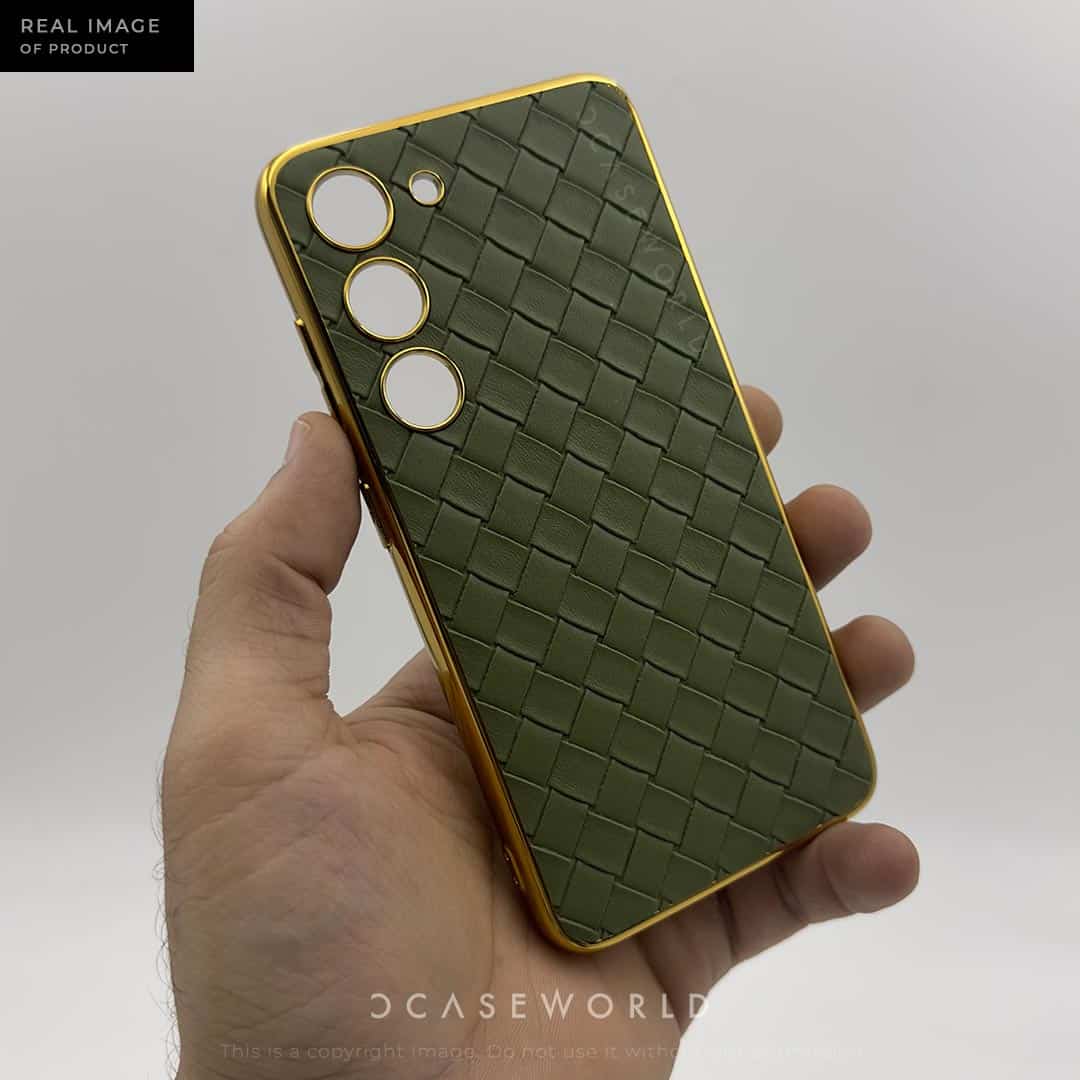 Weaving Leather with Gold Electroplating Case
