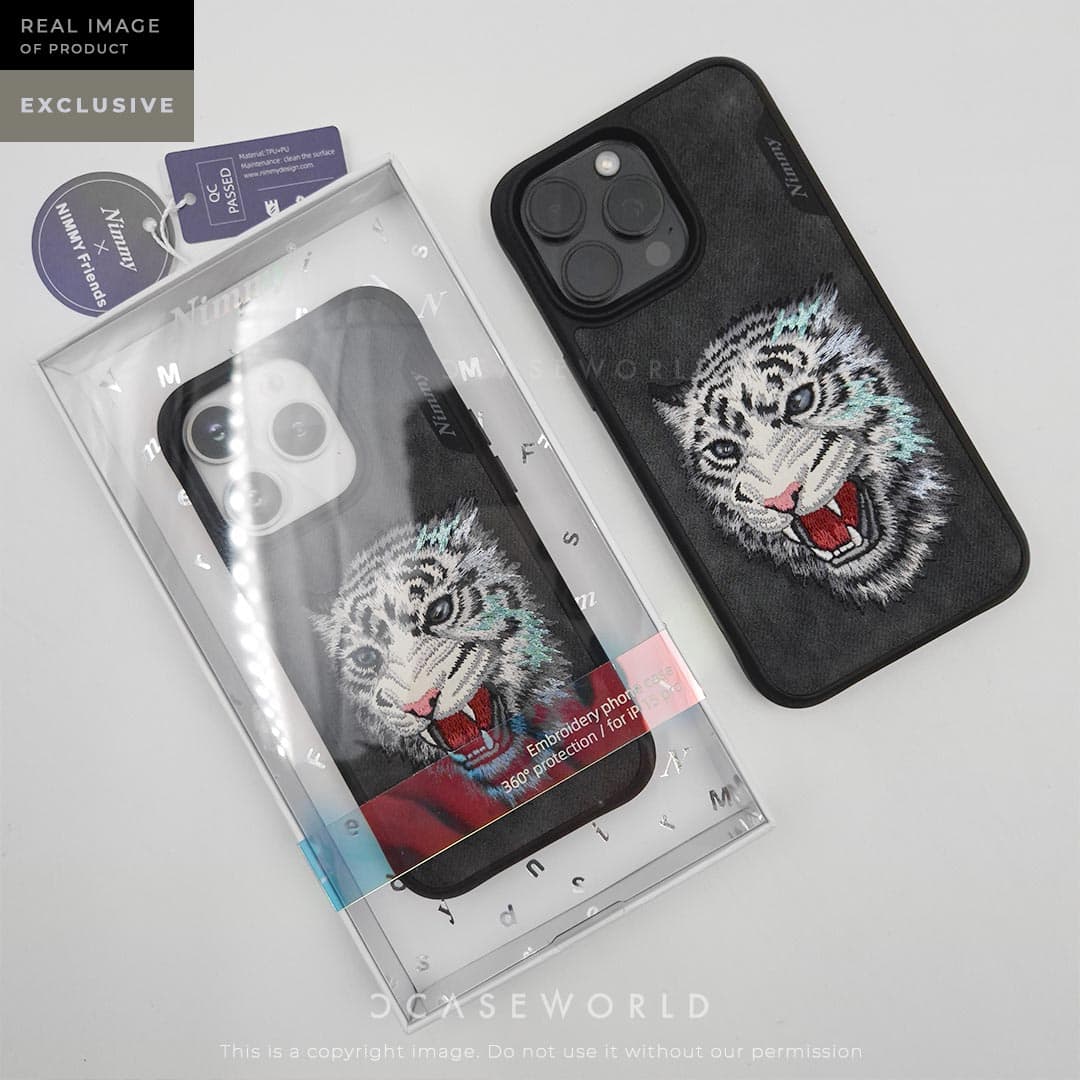 WHITE TIGER NIMMY 3D EMBROIDERED CASE
