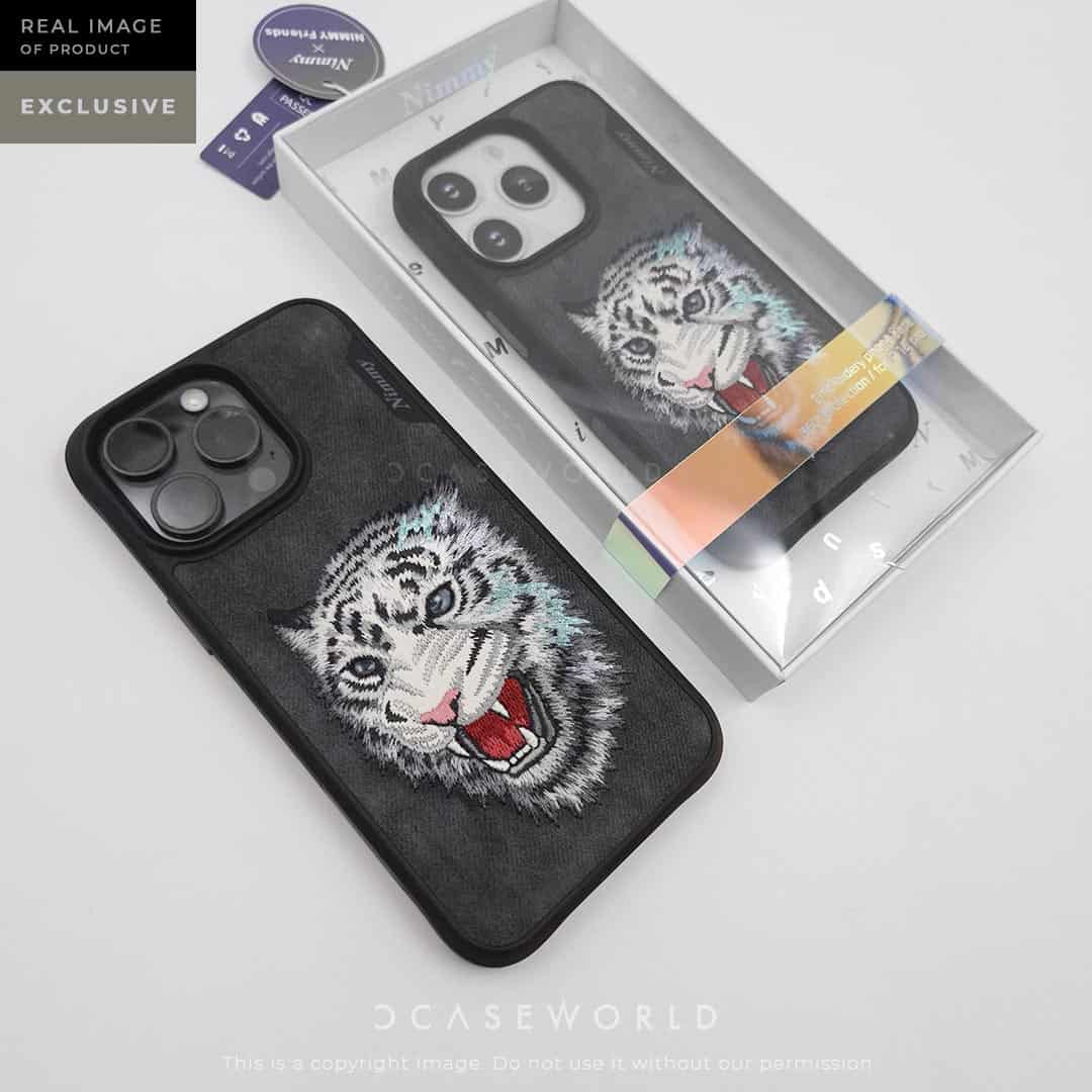 WHITE TIGER NIMMY 3D EMBROIDERED CASE