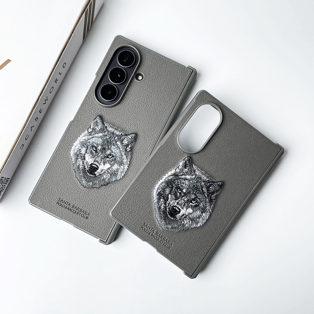 Santa Barbara – Alpha Grey Wolf Embroidered Case