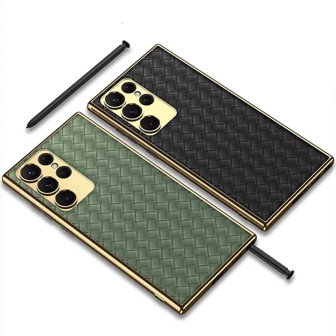 Weaving Leather with Gold Electroplating Case