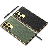 Weaving Leather with Gold Electroplating Case