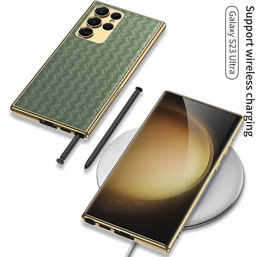 Weaving Leather with Gold Electroplating Case