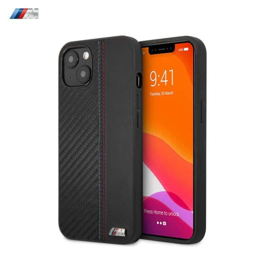 Carbon Fiber & Leather Stitching with Metal Logo