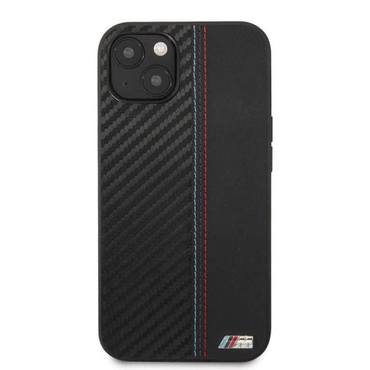 Carbon Fiber & Leather Stitching with Metal Logo