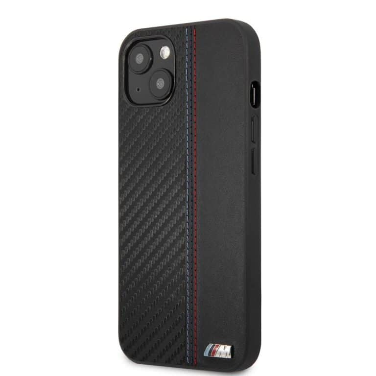 Carbon Fiber & Leather Stitching with Metal Logo