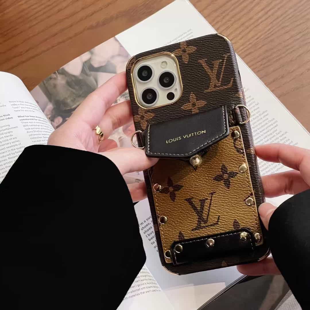 Luxury Designer Case with Pockets and Strap