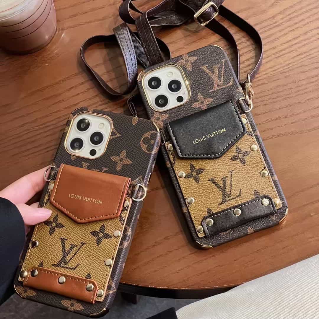 Luxury Designer Case with Pockets and Strap