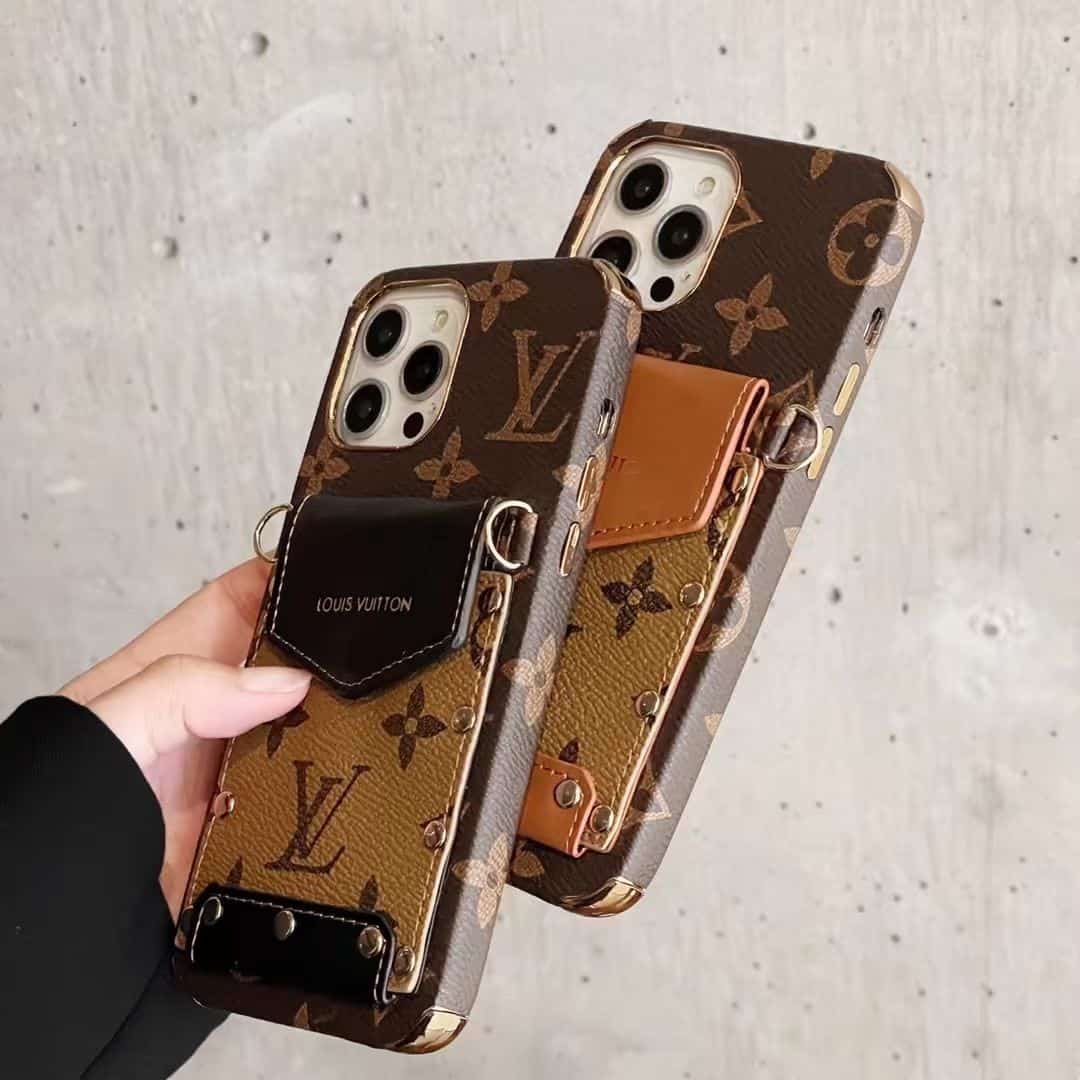 Luxury Designer Case with Pockets and Strap