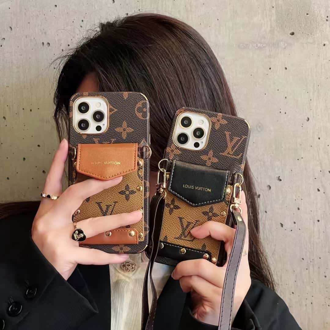 Luxury Designer Case with Pockets and Strap