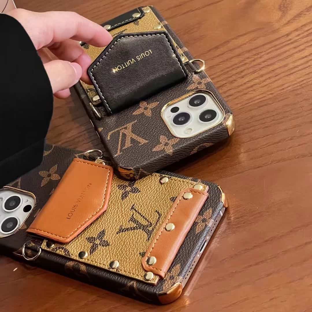 Luxury Designer Case with Pockets and Strap