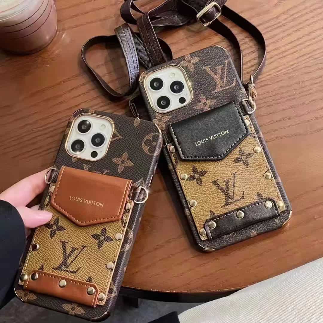 Luxury Designer Case with Pockets and Strap