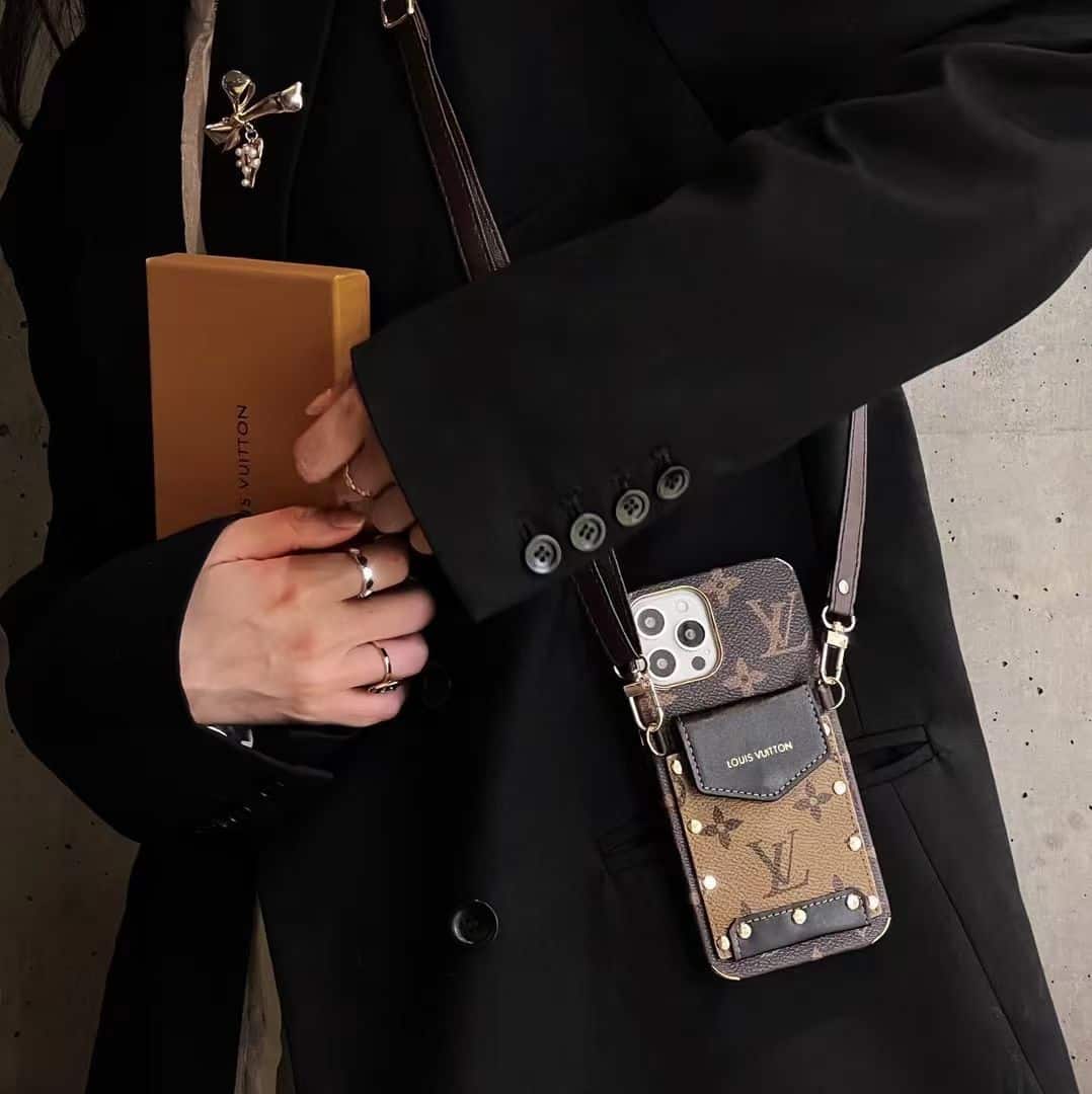 Luxury Designer Case with Pockets and Strap