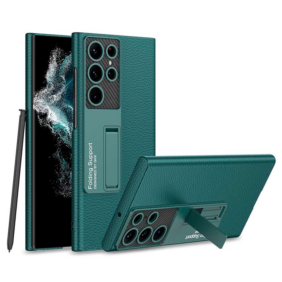 Folding Stand Leather Finish Case