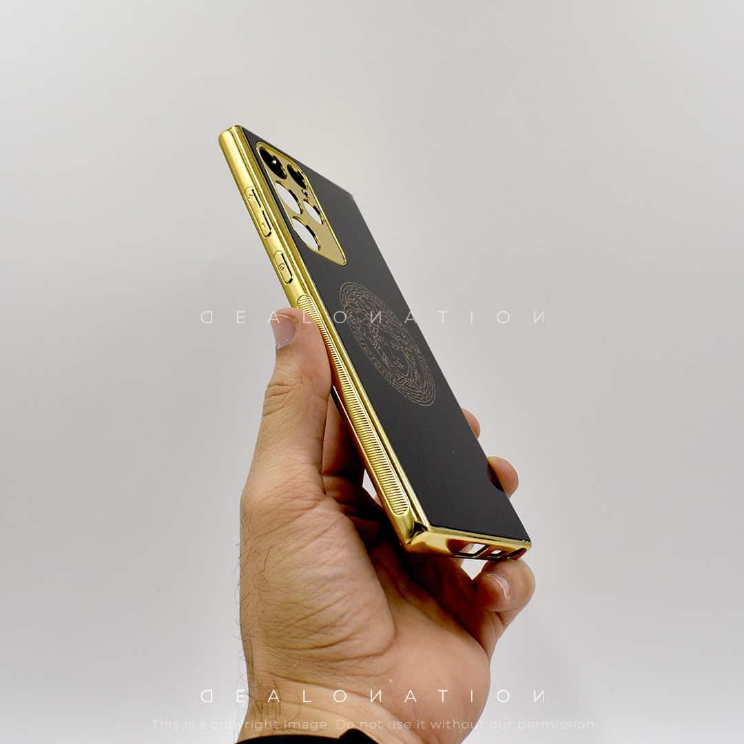 Glossy Back with Golden Sides Case for S22 Series