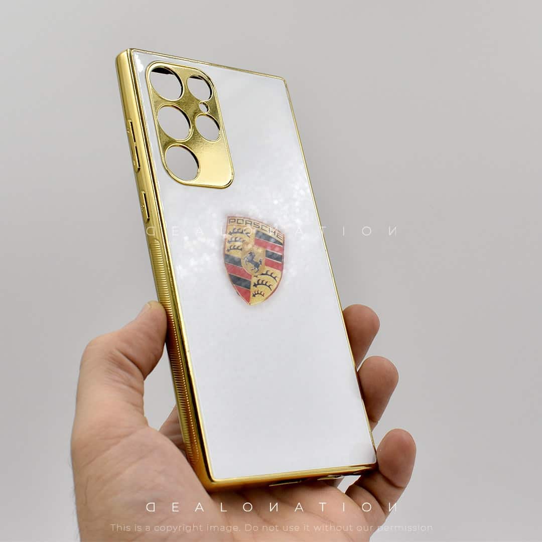 Glossy Back with Golden Sides Case for S22 Series