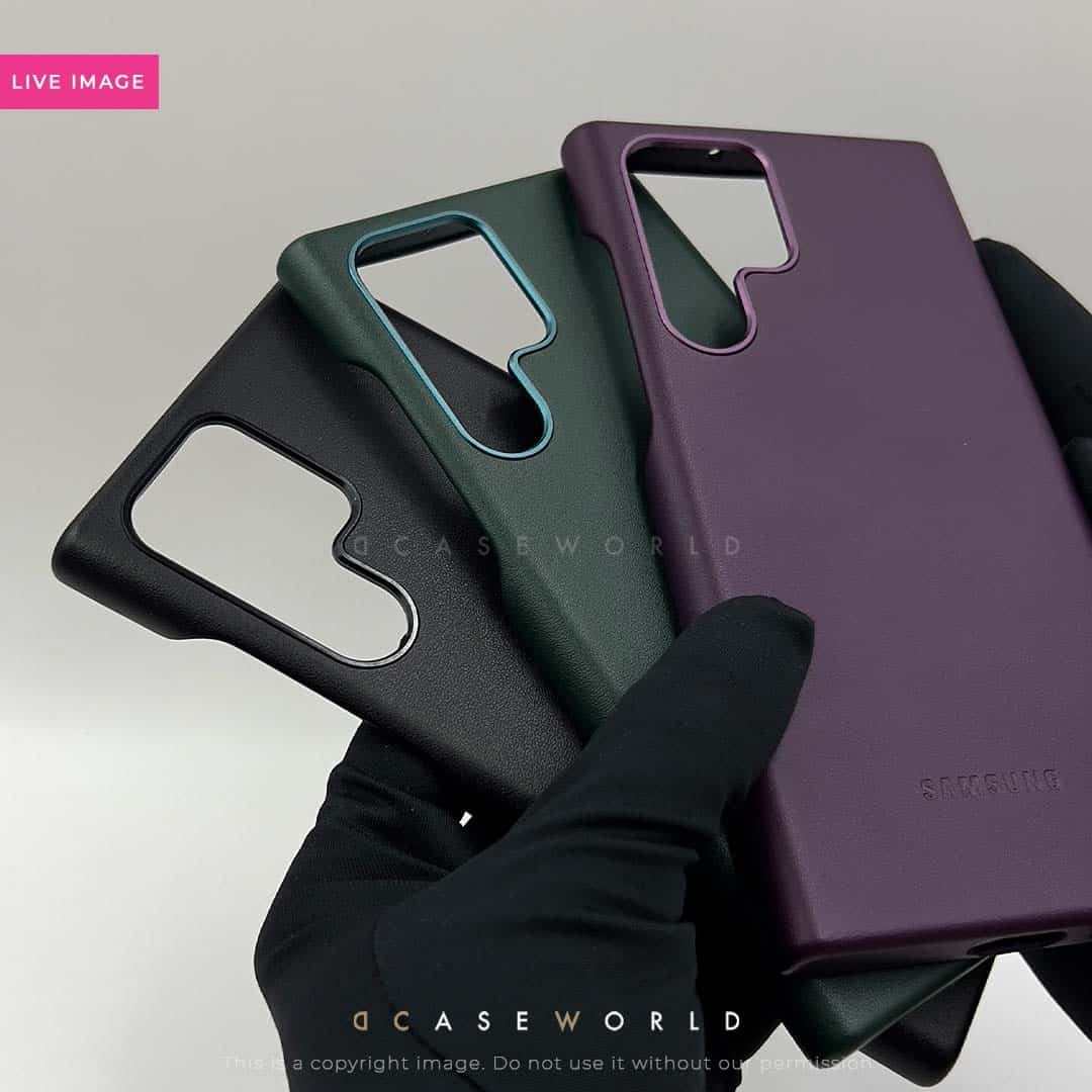 Premium Leather Logo Case for S22 Ultra
