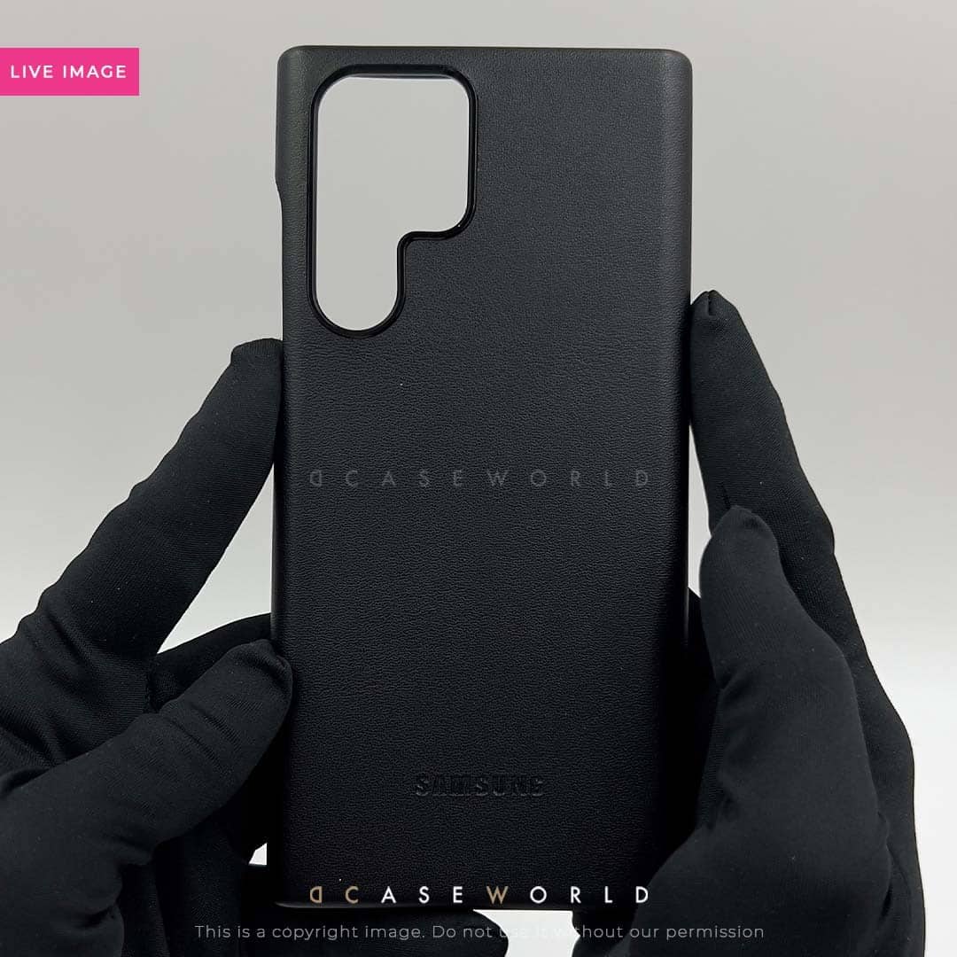 Premium Leather Logo Case for S22 Ultra