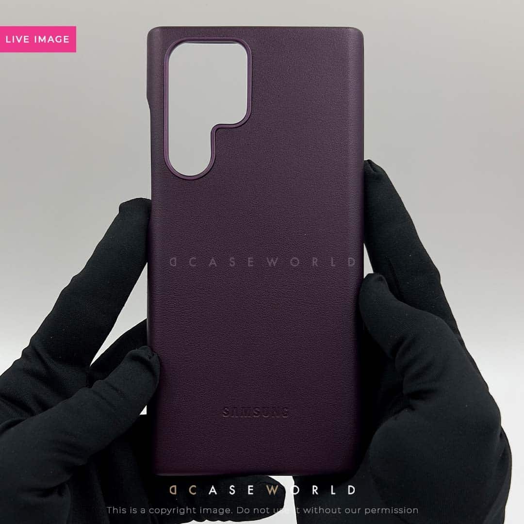 Premium Leather Logo Case for S22 Ultra