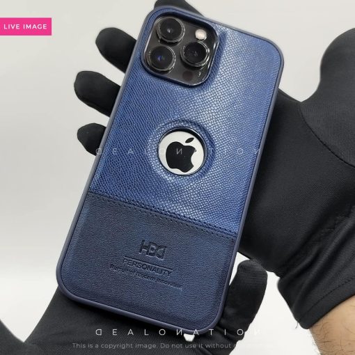 HBD Logo Cut Leather Case with Microfibre Lining