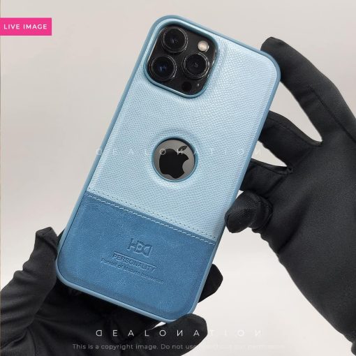 HBD Logo Cut Leather Case with Microfibre Lining