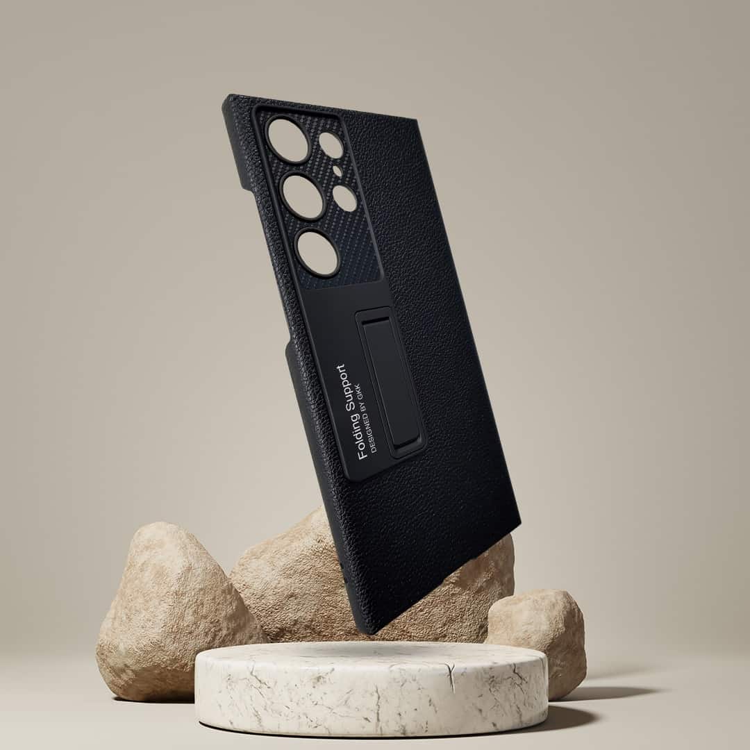 Folding Stand Leather Finish Case