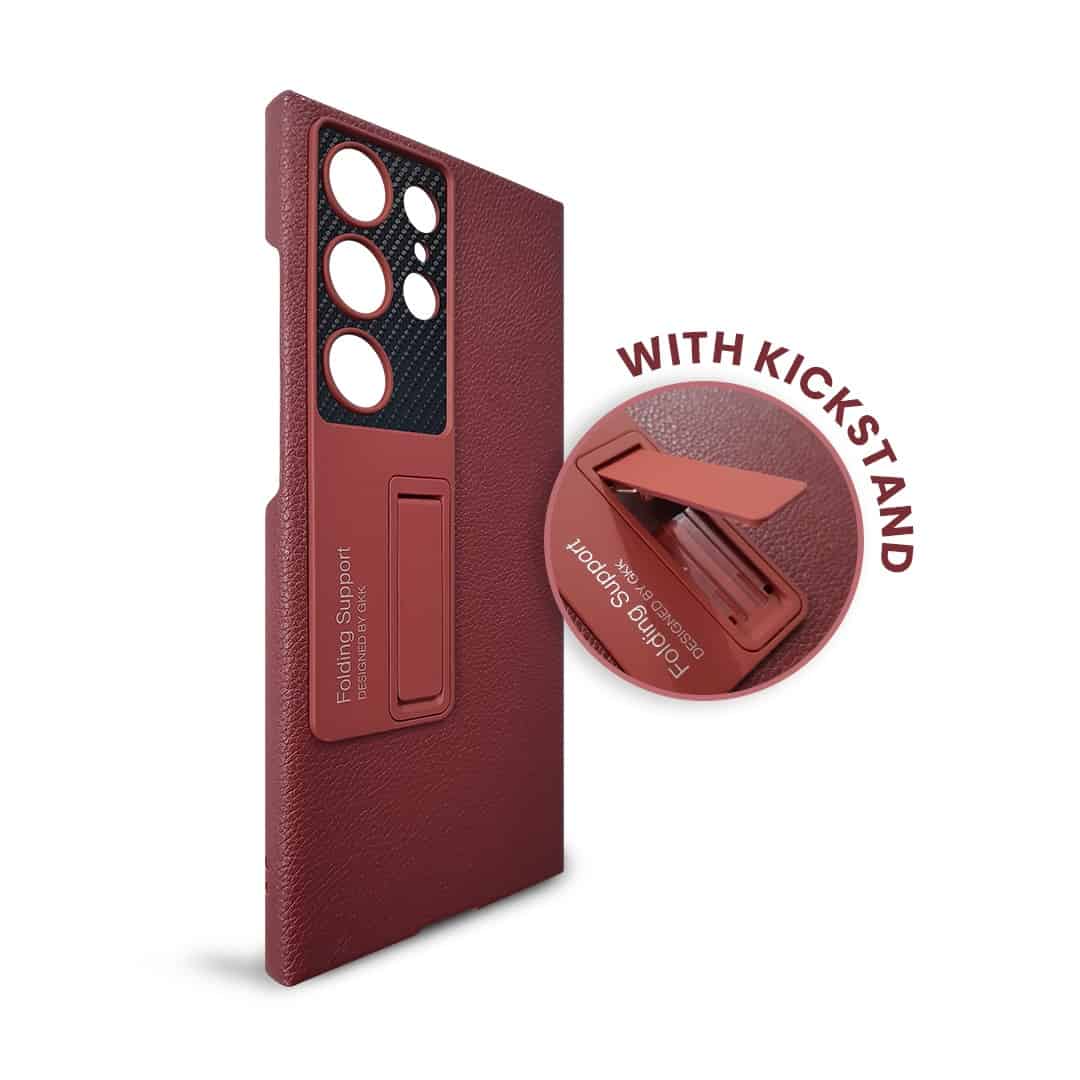 Folding Stand Leather Finish Case