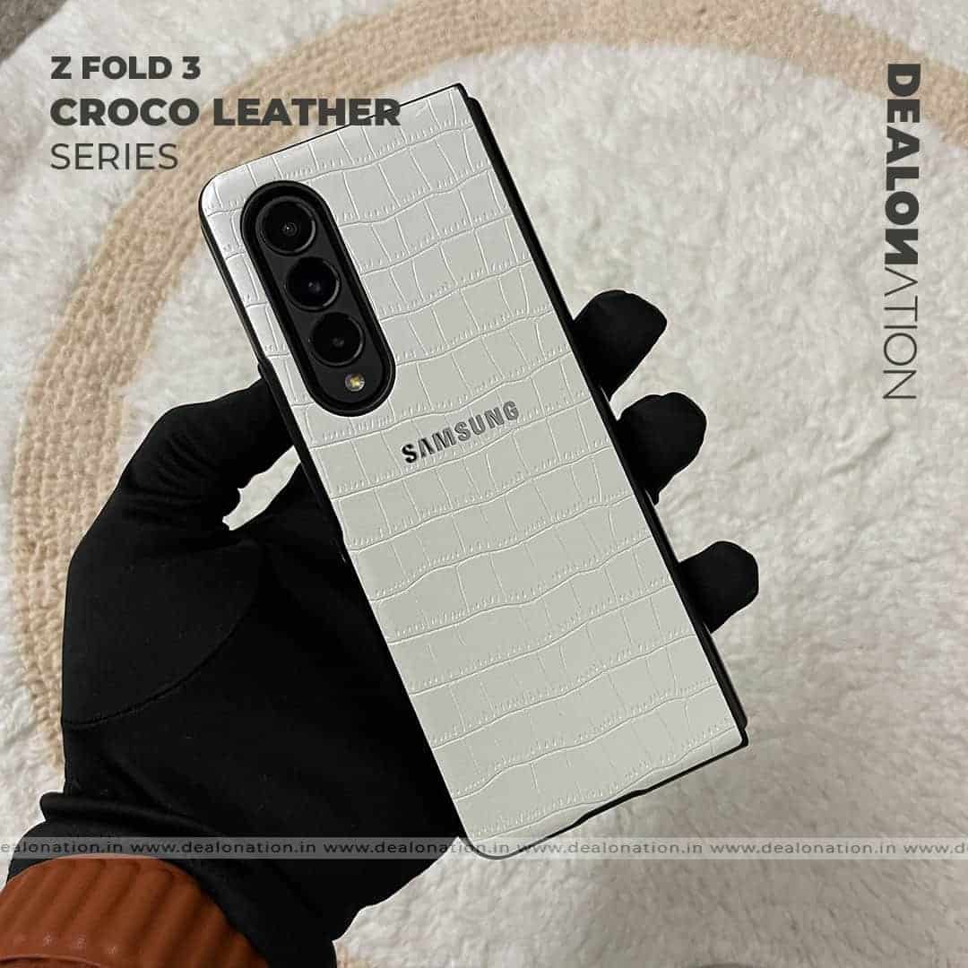 Croco Leather Series Samsung Z Fold 3