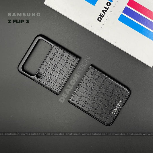 Croco Leather Series Samsung Z Flip 3