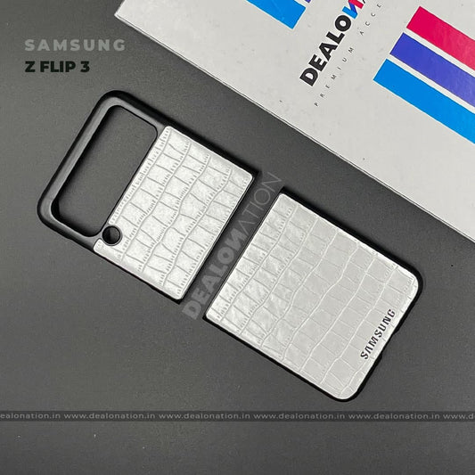 Croco Leather Series Samsung Z Flip 3