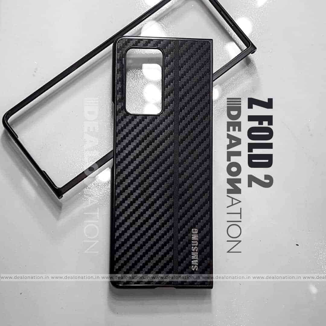 Black Carbon Fibre Case Samsung - Z Fold 2