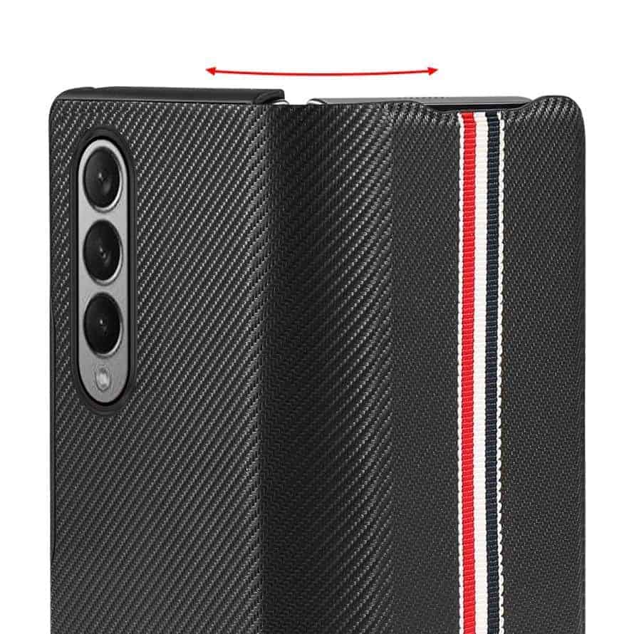 Premium Leather Flip Case For Z Fold 3