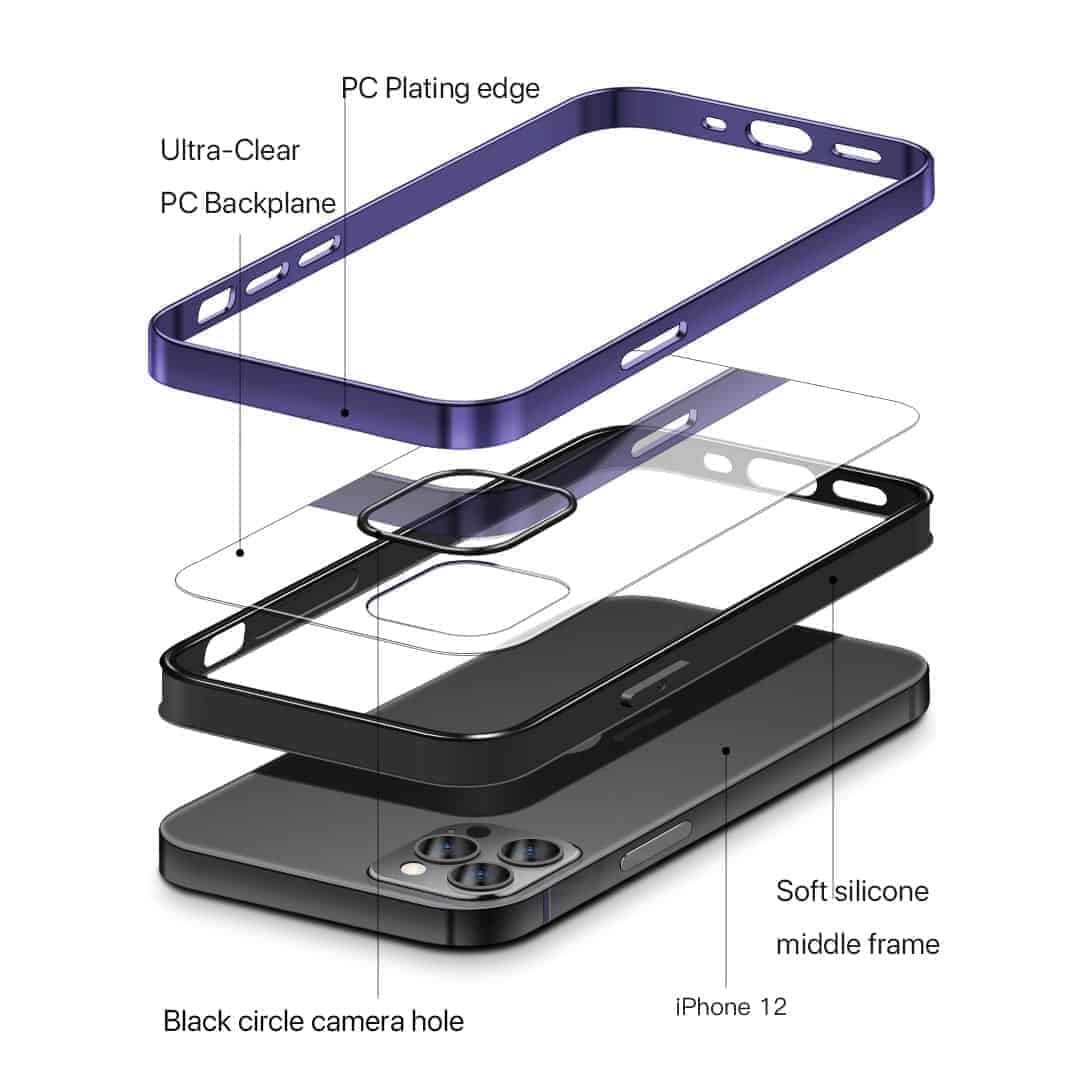 Luxury Bumper Plating with 360 Degree Protection Case