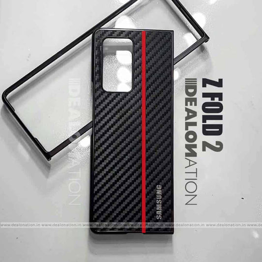 Black Carbon Fibre Case Samsung - Z Fold 2