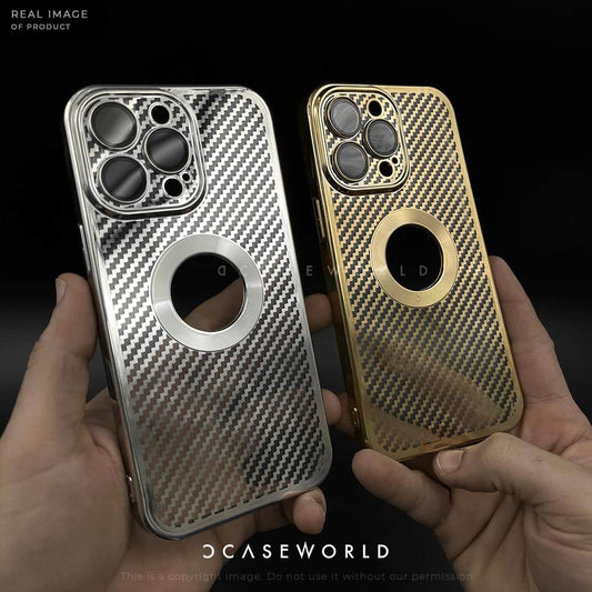 Chrome carbon Fiber Pattern with Lens Glass