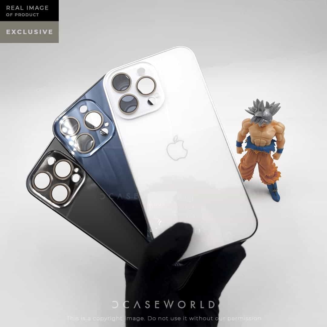 Glossy Glass Back with Camera Protection