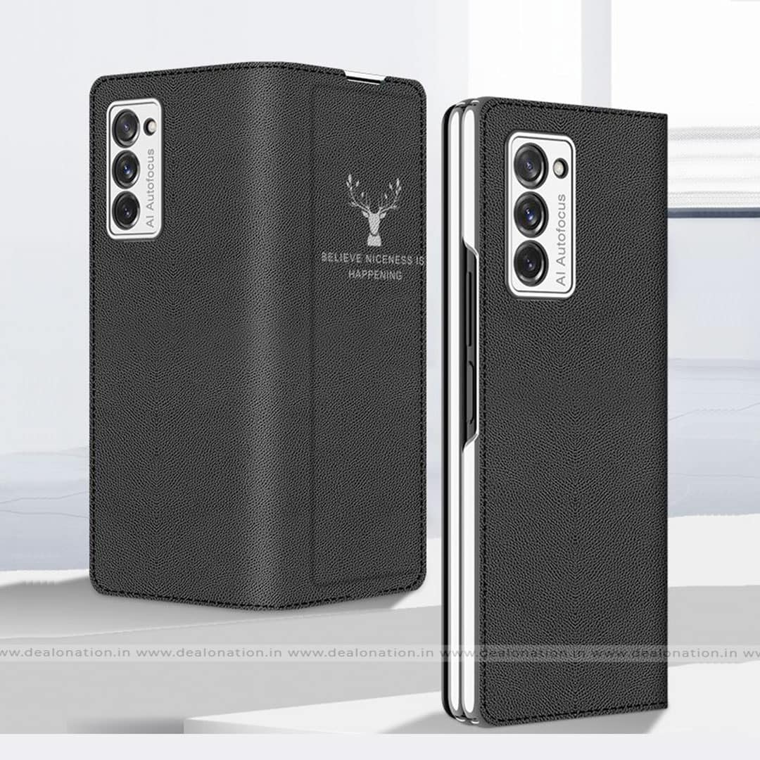 Deer Leather Flip Case Samsung Z Fold 2