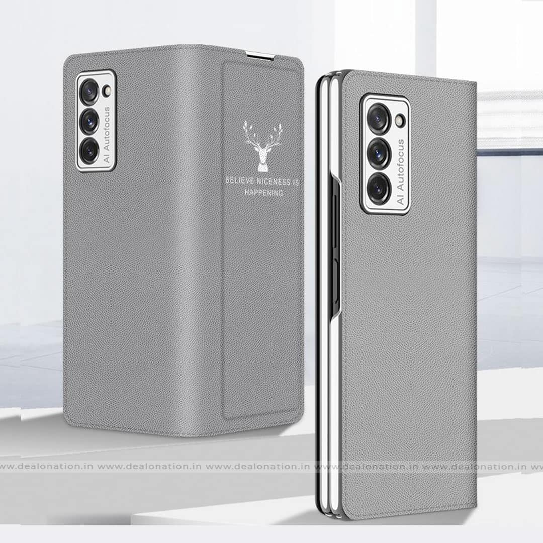 Deer Leather Flip Case Samsung Z Fold 2