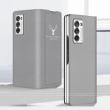 Deer Leather Flip Case Samsung Z Fold 2