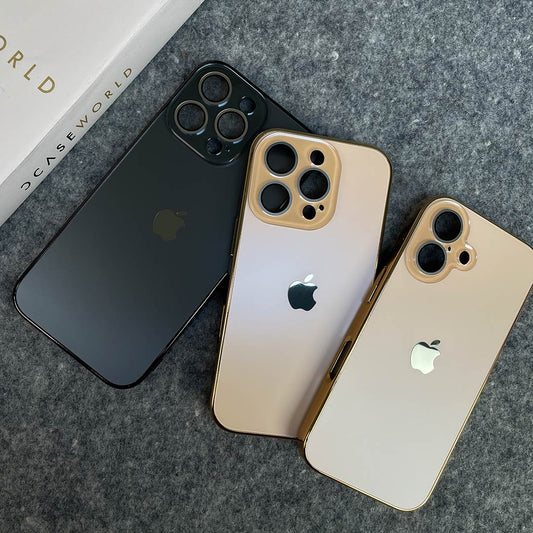 Elegant Matte Chrome Plated Lens Protection Case