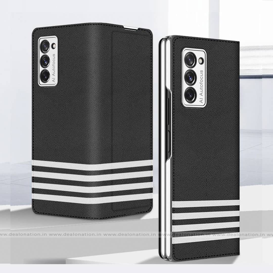 Stripes Z Fold 2 Flip Leather Luxury Case