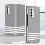 Stripes Z Fold 2 Flip Leather Luxury Case