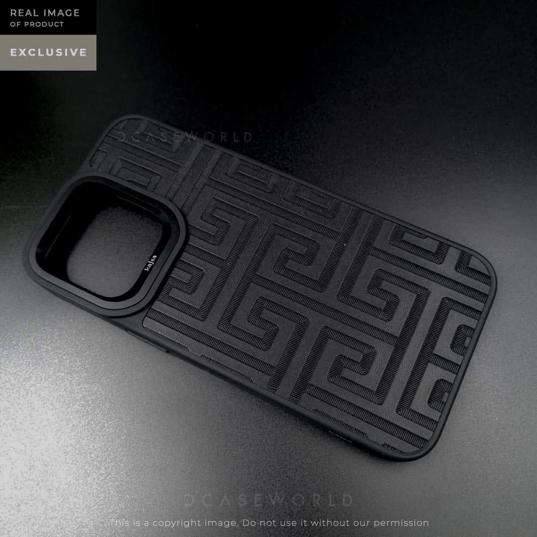 K A J S A Premium Leather + Embroidered Case with Titanium Alloy Ring
