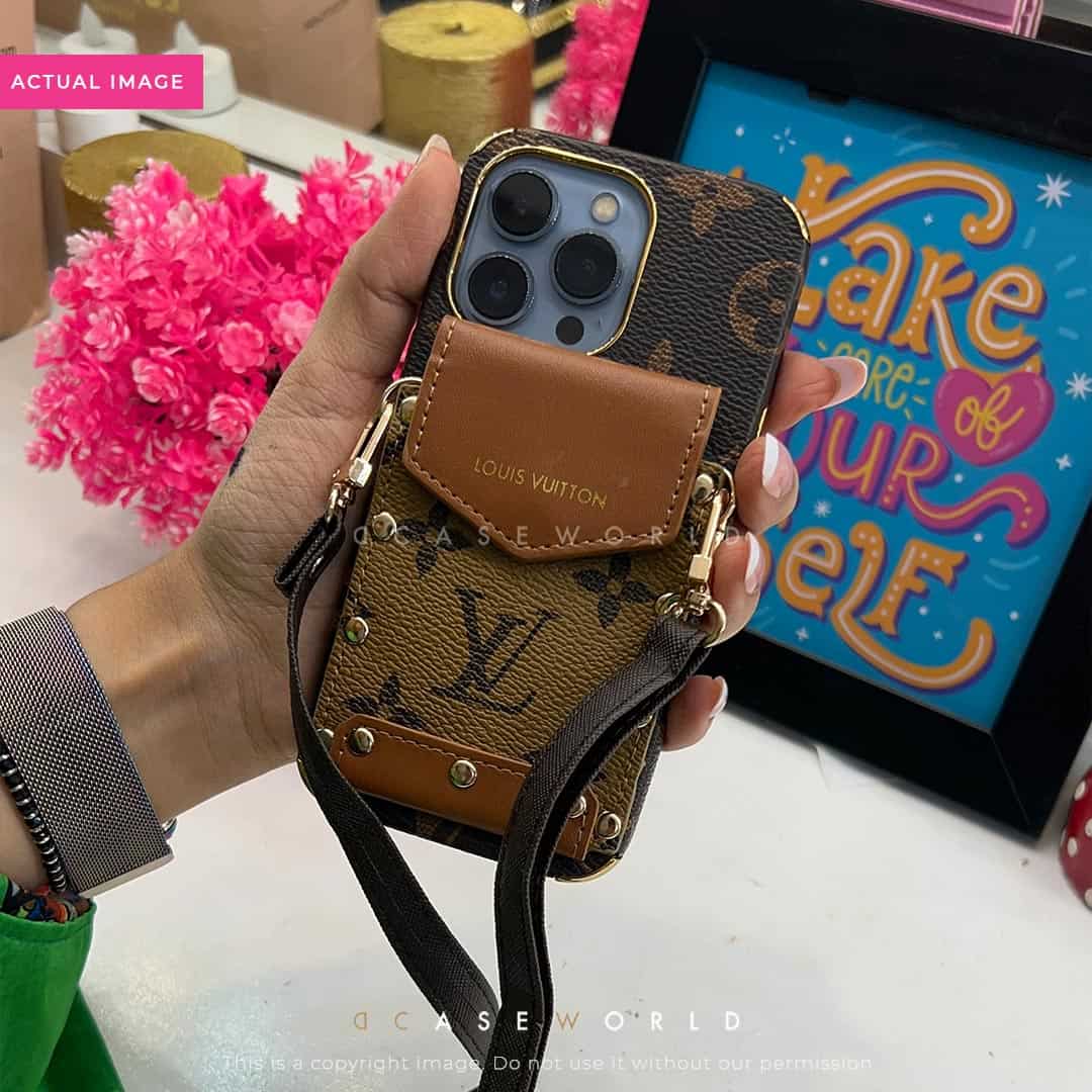Luxury Designer Case with Pockets and Strap