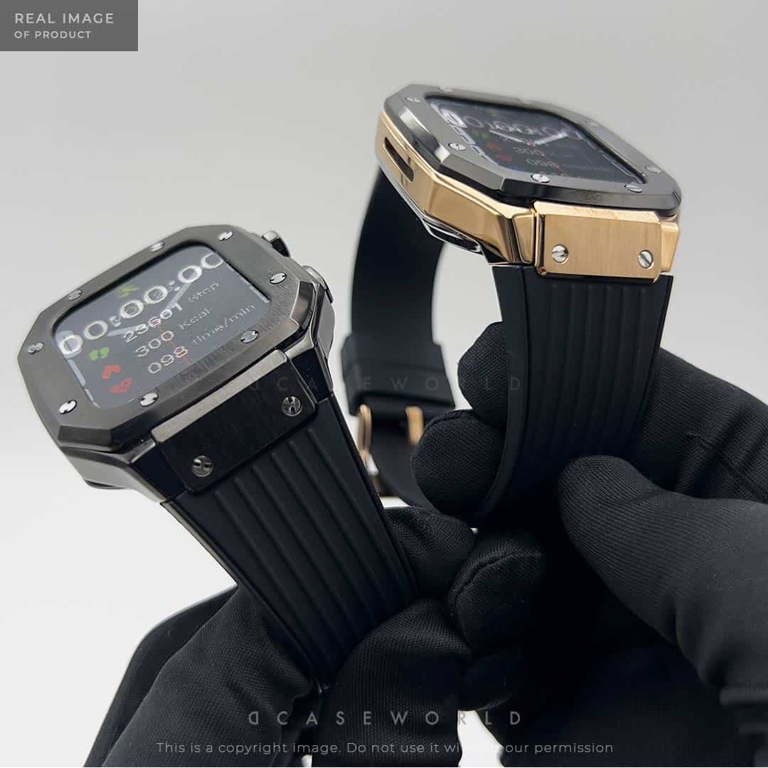 Luxury Stainless Steel Case with Silicon Strap (44-45MM)