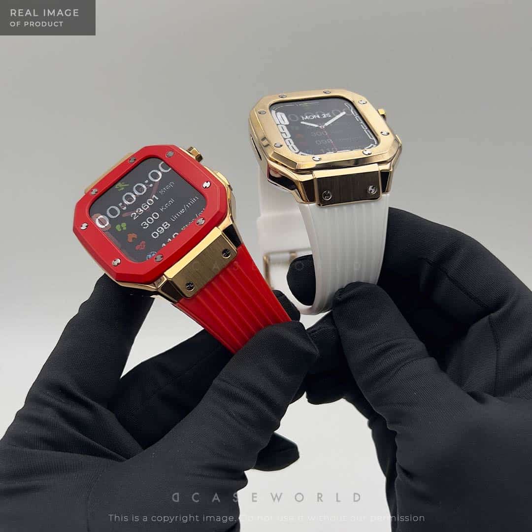Luxury Stainless Steel Case with Silicon Strap (44-45MM)