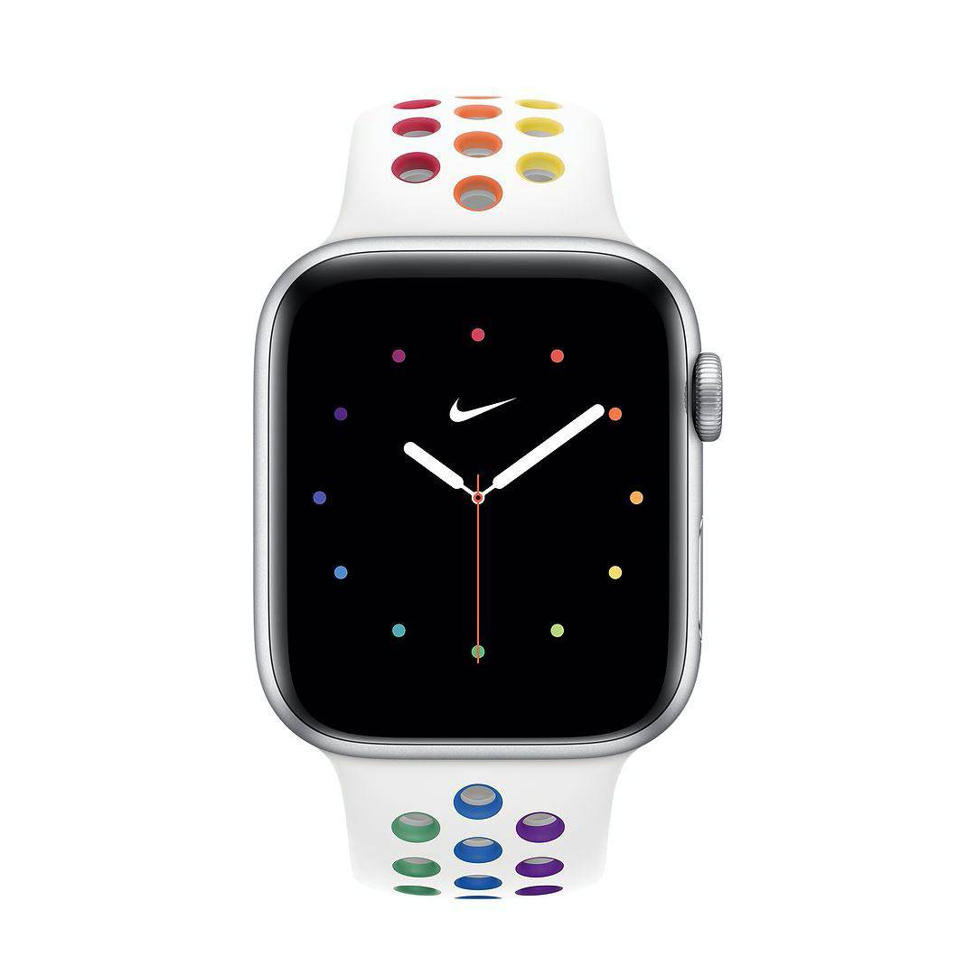 Multi-Color NK Apple Watch Band - White