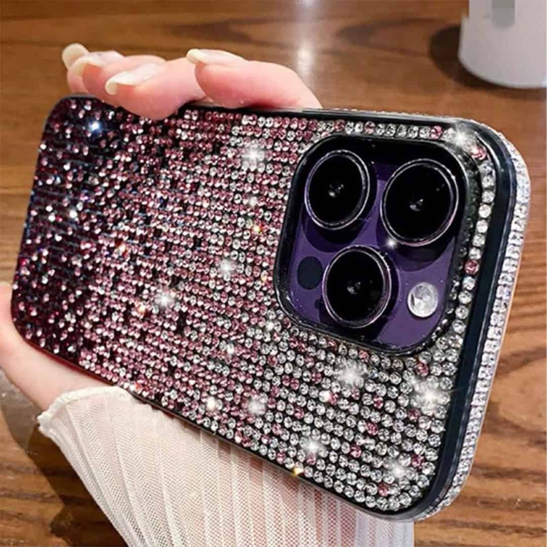 Stylish Diamond-Embellished iPhone Case