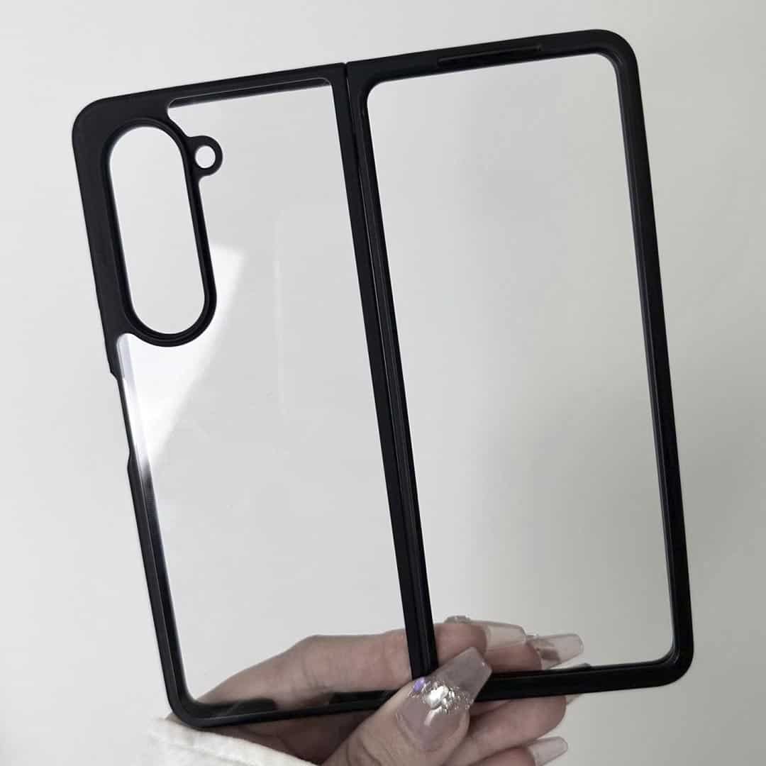 Samsung Galaxy Z Fold 6 Clear TPU + Transparent PC Phone Case(Black)