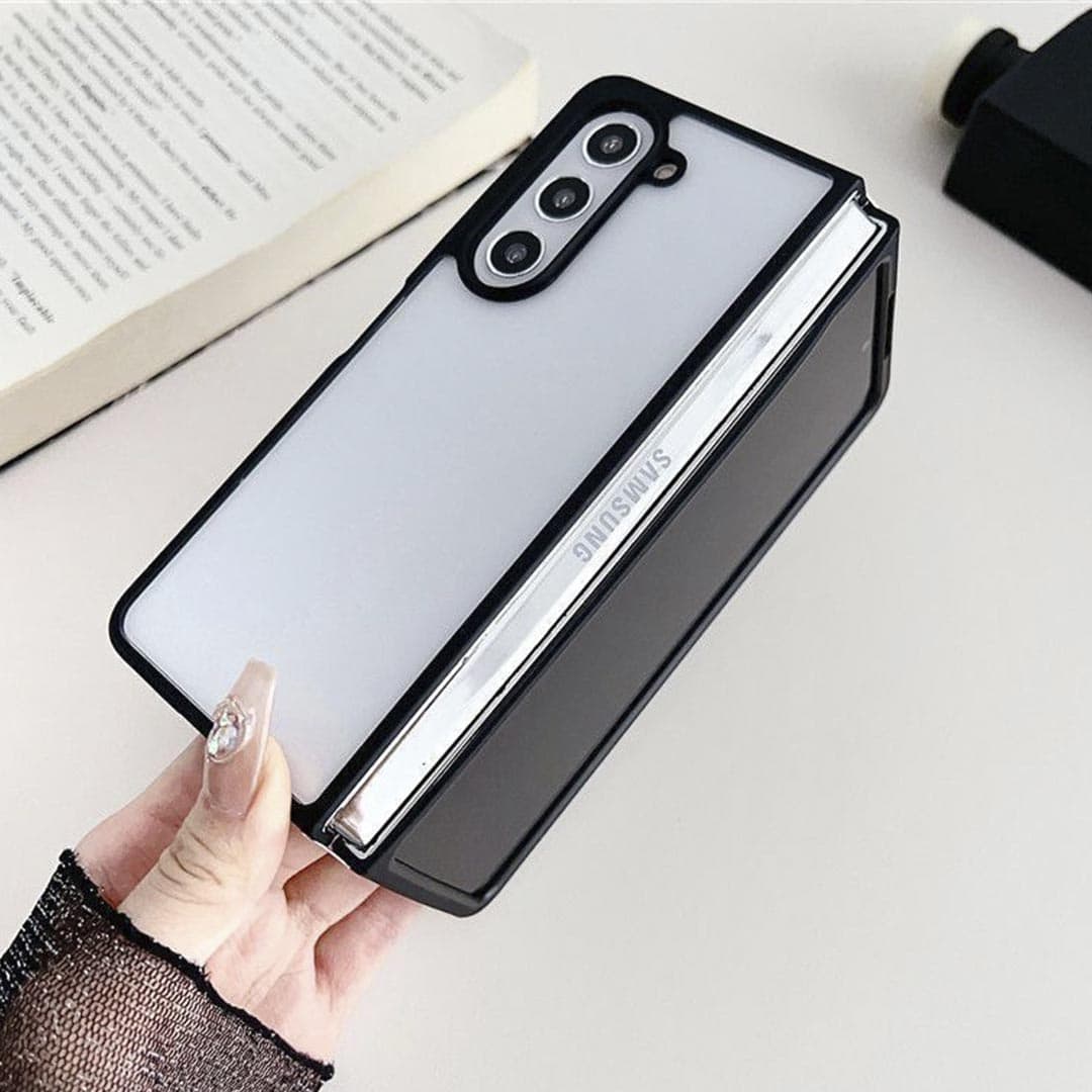 Samsung Galaxy Z Fold 6 Clear TPU + Transparent PC Phone Case(Black)